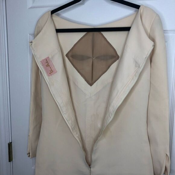 Vintage Vera Hicks long sleeve key hole dress, size medium - Picture 12 of 14